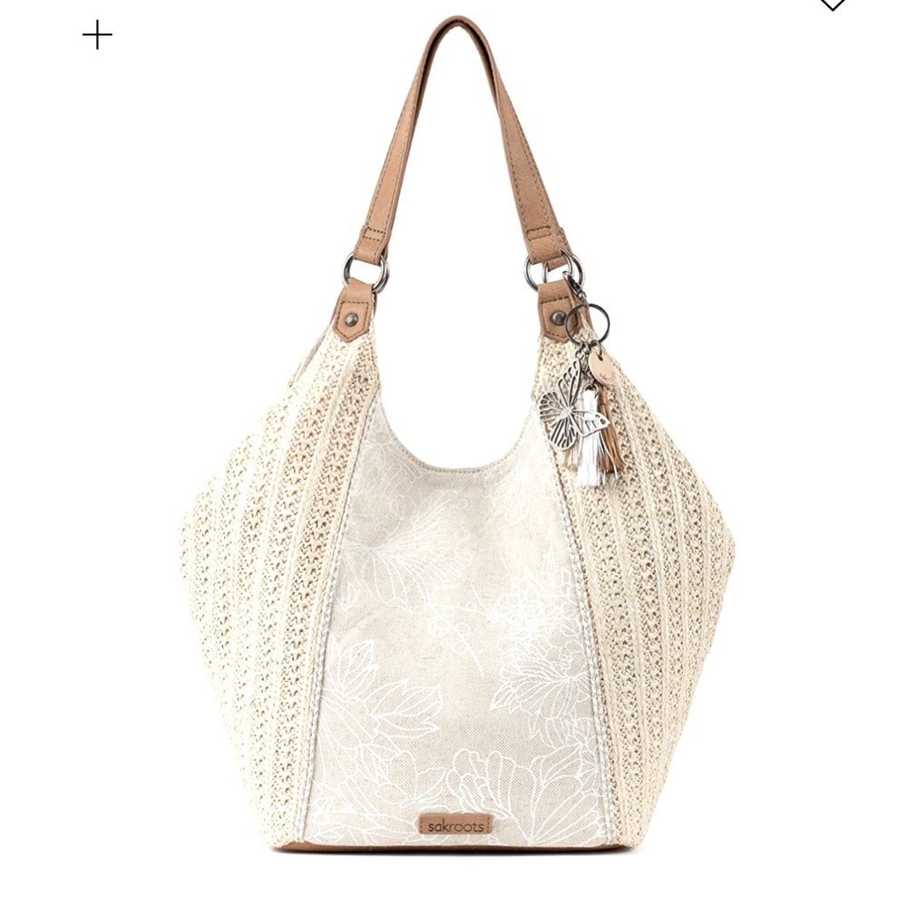 Sakroots Cream and Tan Shoulder Bag